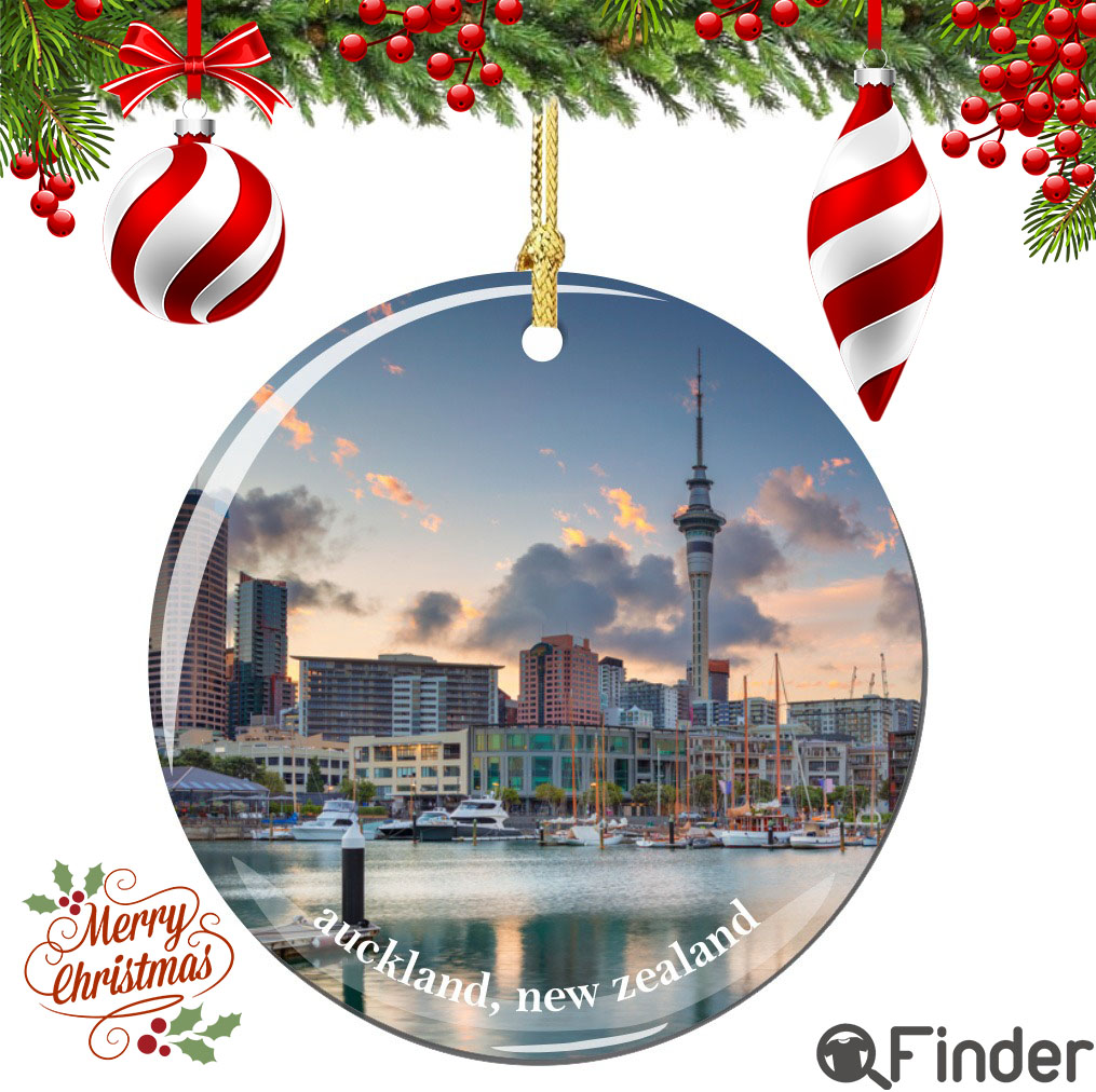 Auckland New Zealand Christmas Ornament Porcelain Auckland New Zealand Christmas Ornament Porcelain