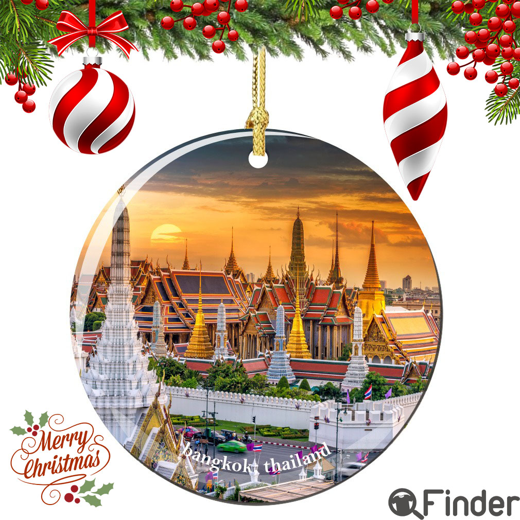 Bangkok Thailand Christmas Ornament Porcelain Bangkok Thailand Christmas Ornament Porcelain