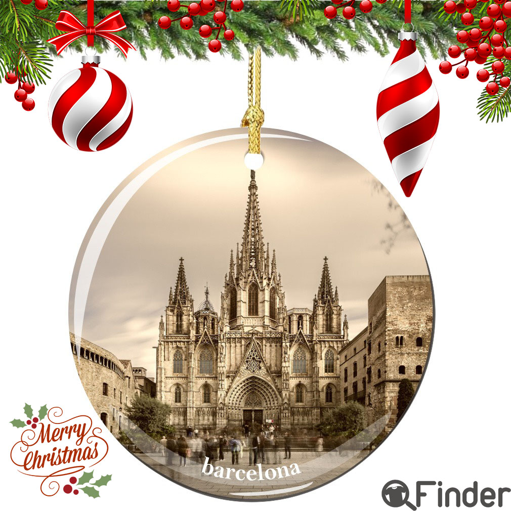 Barcelona Porcelain Christmas Ornament Barcelona Porcelain Christmas Ornament