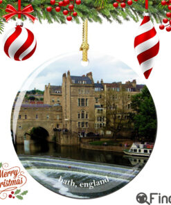 Bath England Christmas Ornament Porcelain