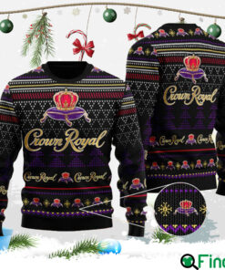 Black Crown Royal Christmas Ugly Sweater