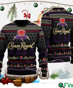 Black Crown Royal Ugly Christmas Sweater For Men And Women Gift For Christmas