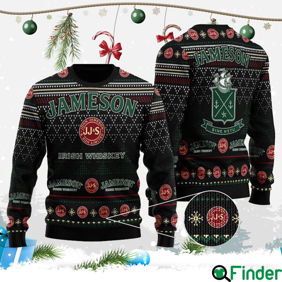 Black Jameson Christmas Ugly Sweater Black Jameson Christmas Ugly Sweater