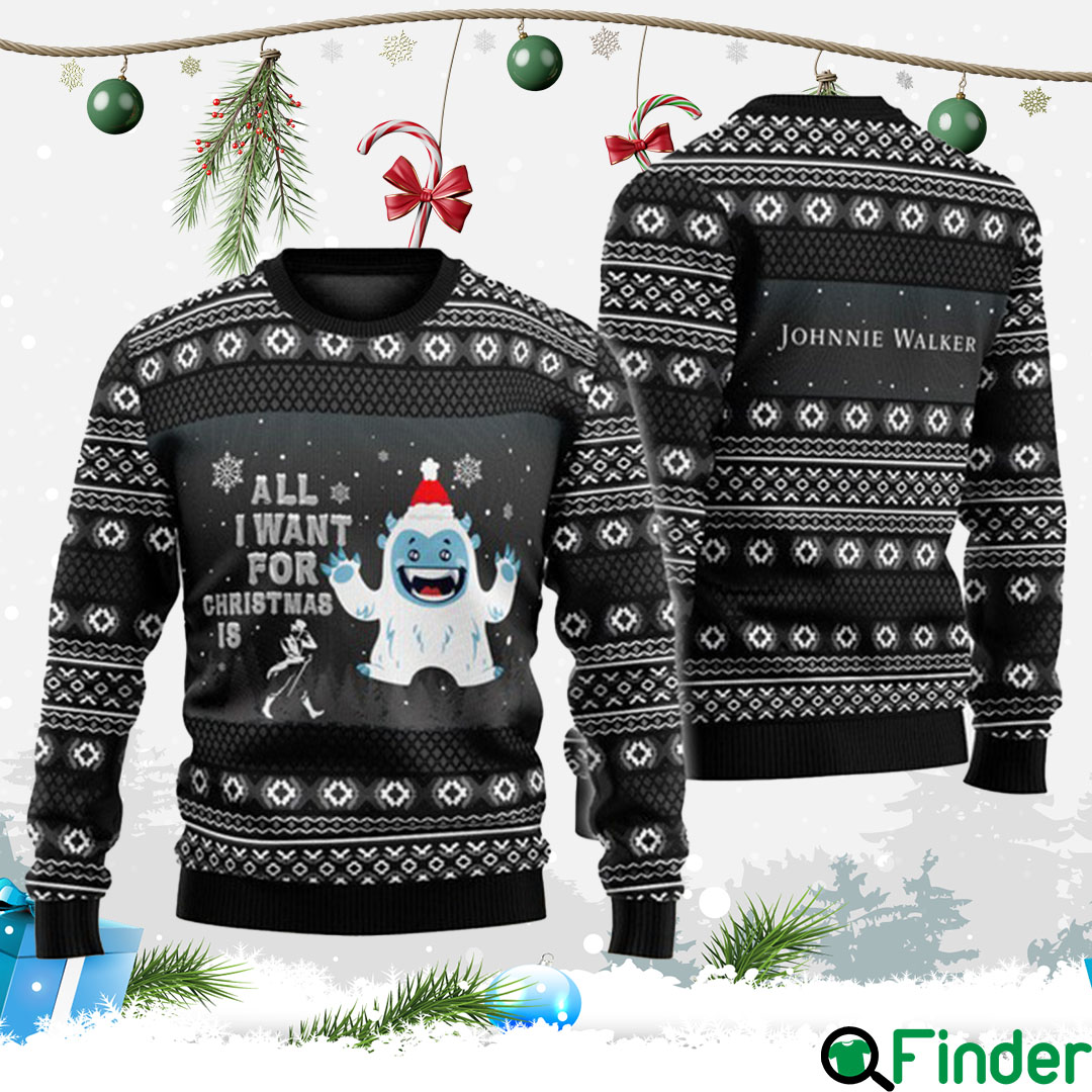Boho Stripes Johnnie Walker Christmas Ugly Sweater Boho Stripes Johnnie Walker Christmas Ugly Sweater