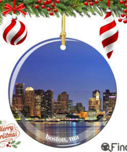 Boston Porcelain Christmas Ornament