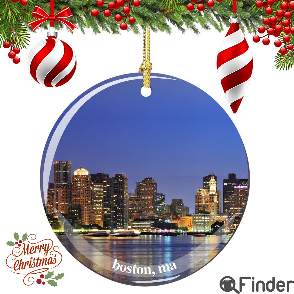 Boston Porcelain Christmas Ornament Boston Porcelain Christmas Ornament