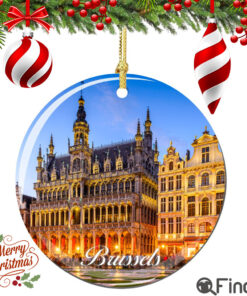 Brussels Christmas Ornament Porcelain Double Sided
