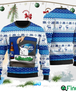Bud Light Cat Meme Ugly Sweater