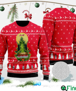 Budweiser Grinch Snow Ugly Christmas Sweater