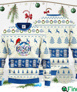 Busch Light Santa Hat Christmas Ugly Christmas Hoodie Sweater