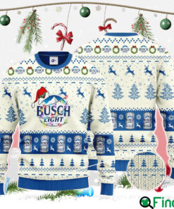 Busch Light Santa Hat Christmas Ugly Christmas Sweater