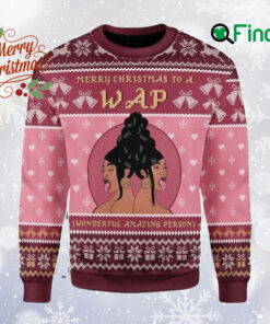 Cardi B Ugly Xmas Sweater, Cardi B All Over Print Sweatshirt, American Rapper Ugly Sweater, Woolen Xmas Sweatshirt, Christmas Gift
