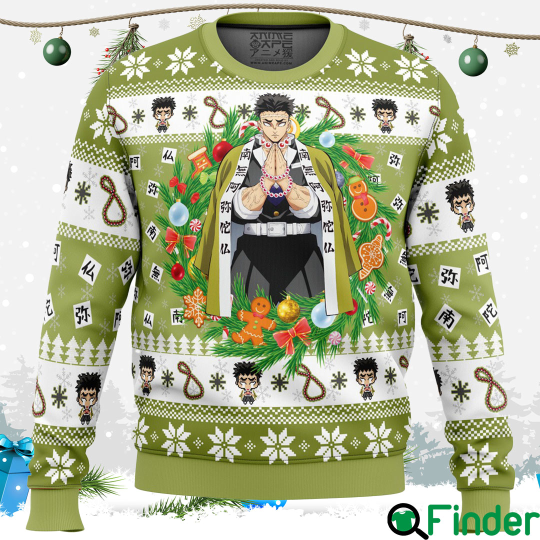 Christmas Gyomei Himejema Demon Slayer Ugly Christmas Sweater Christmas Gyomei Himejema Demon Slayer Ugly Christmas Sweater