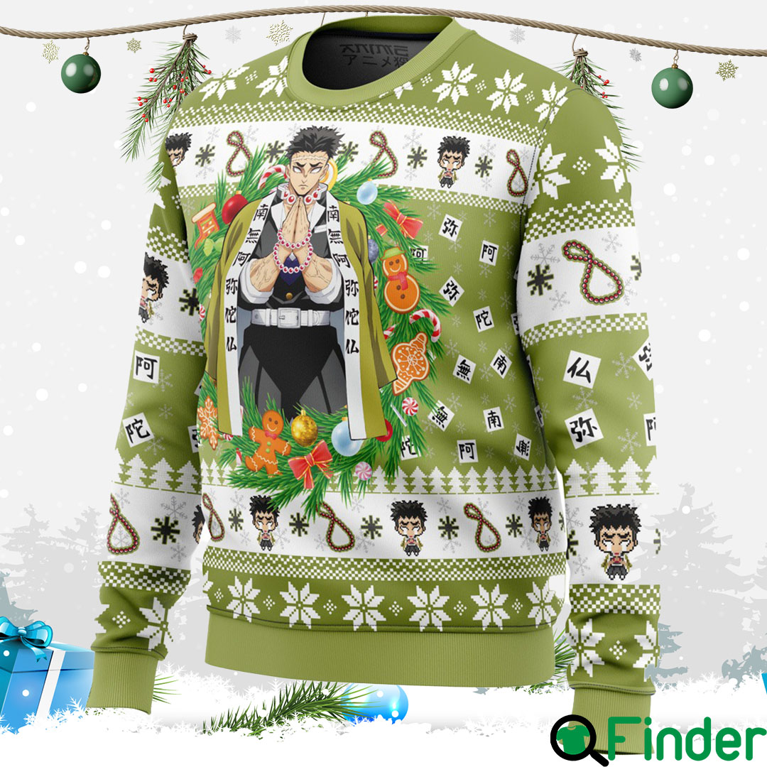 Christmas Gyomei Himejema Demon Slayer Ugly Christmas Sweaters Christmas Gyomei Himejema Demon Slayer Ugly Christmas Sweaters