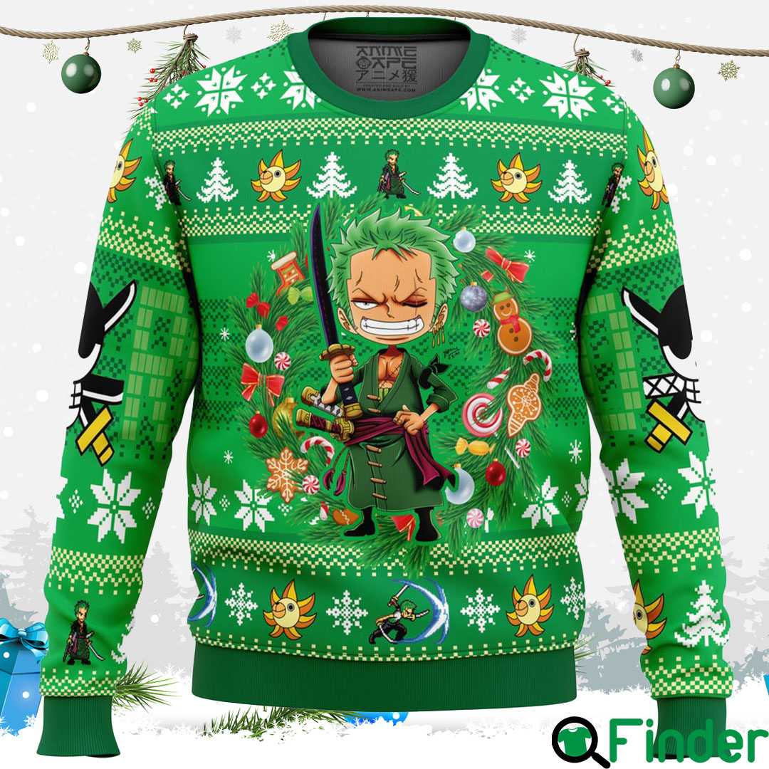 Christmas Zoro One Piece Ugly Christmas Sweater Christmas Zoro One Piece Ugly Christmas Sweater