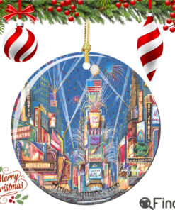 Chuck Fischer's Times Square Porcelain Christmas Ornament