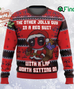 Deadpool Movie Ugly Christmas Sweater, Deadpool Character Sweatshirt, Marvel Movie All Over Print Sweater