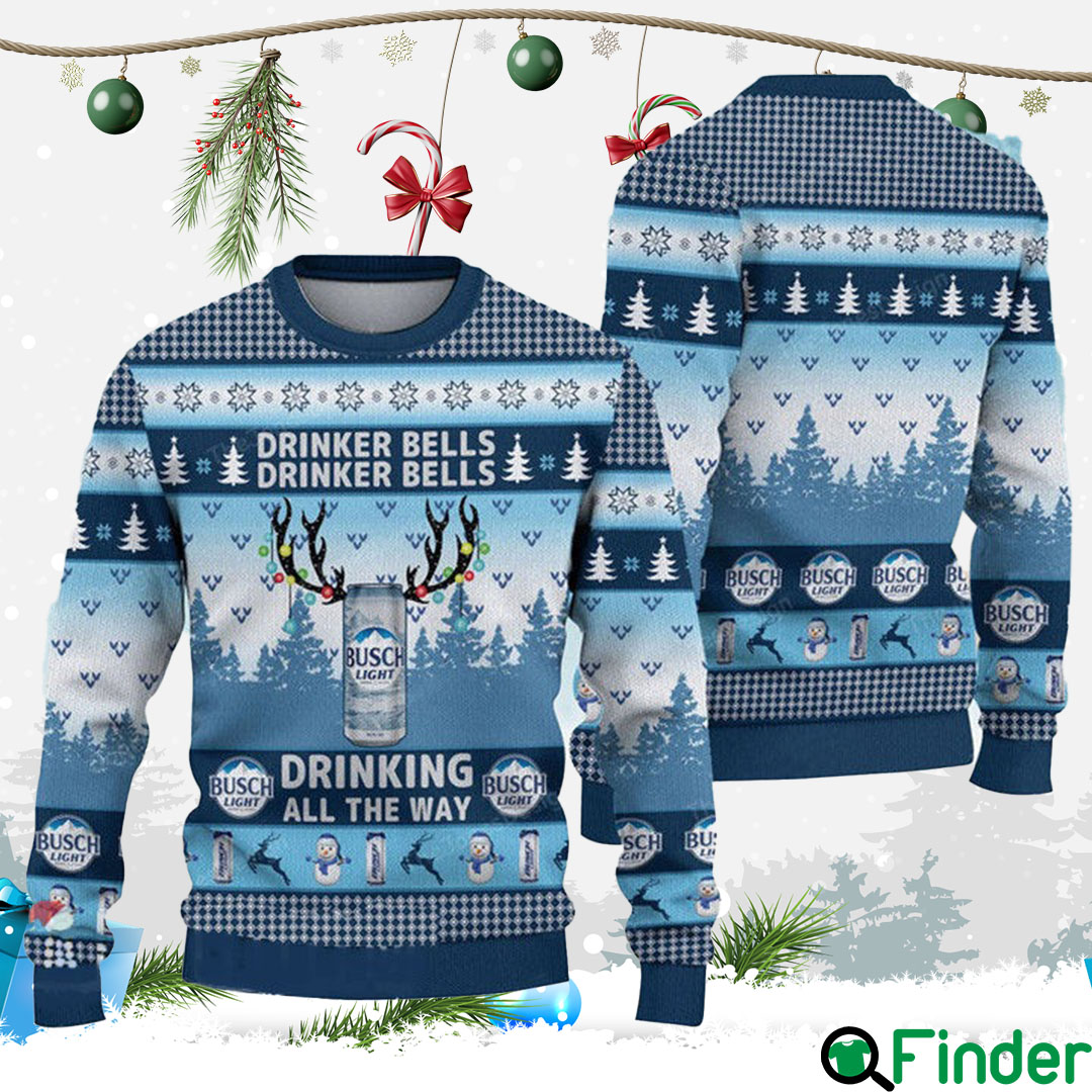 Drinker Bells Busch Light Ugly Christmas Sweater Drinker Bells Busch Light Ugly Christmas Sweater