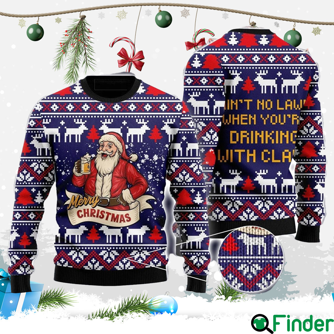 Drinking With Claus Funny Christmas Gift Ugly Christmas Sweater Drinking With Claus Funny Christmas Gift Ugly Christmas Sweater