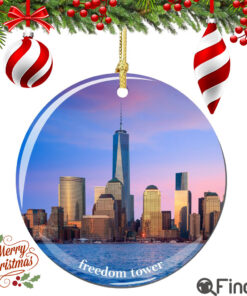 Freedom Tower Christmas Ornament Porcelain