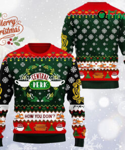 Friends TV Series Ugly Xmas Sweater, Friends Xmas Sweatshirt, Friends All Over Print Sweatshirt, TV Show Ugly Sweater
