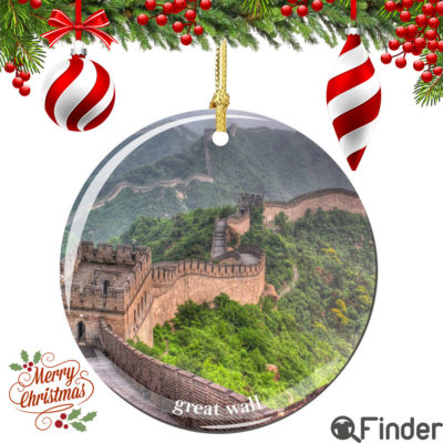 Great Wall of China Porcelain Christmas Ornament