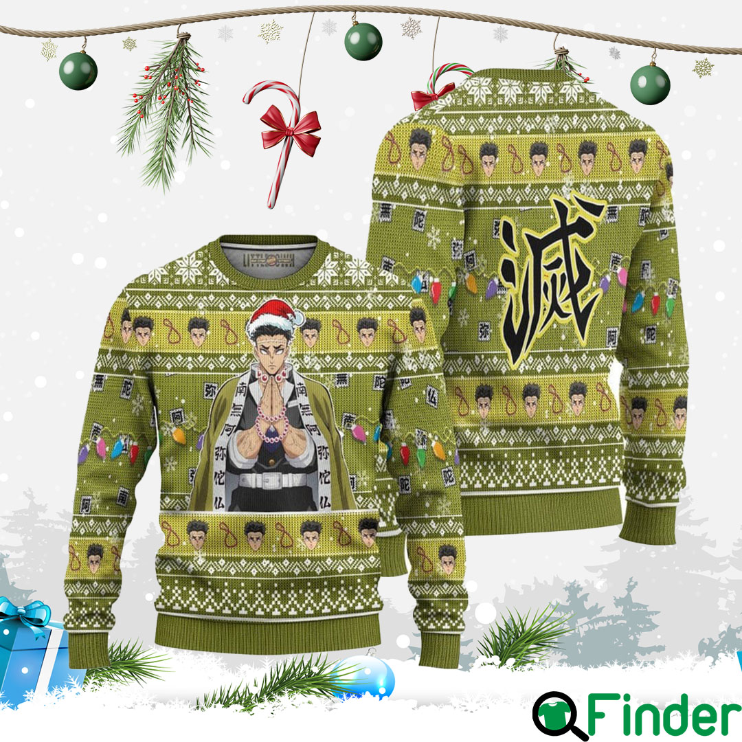 Gyomei Demon Slayer Ugly Christmas Unisex Sweater Gyomei Demon Slayer Ugly Christmas Unisex Sweater
