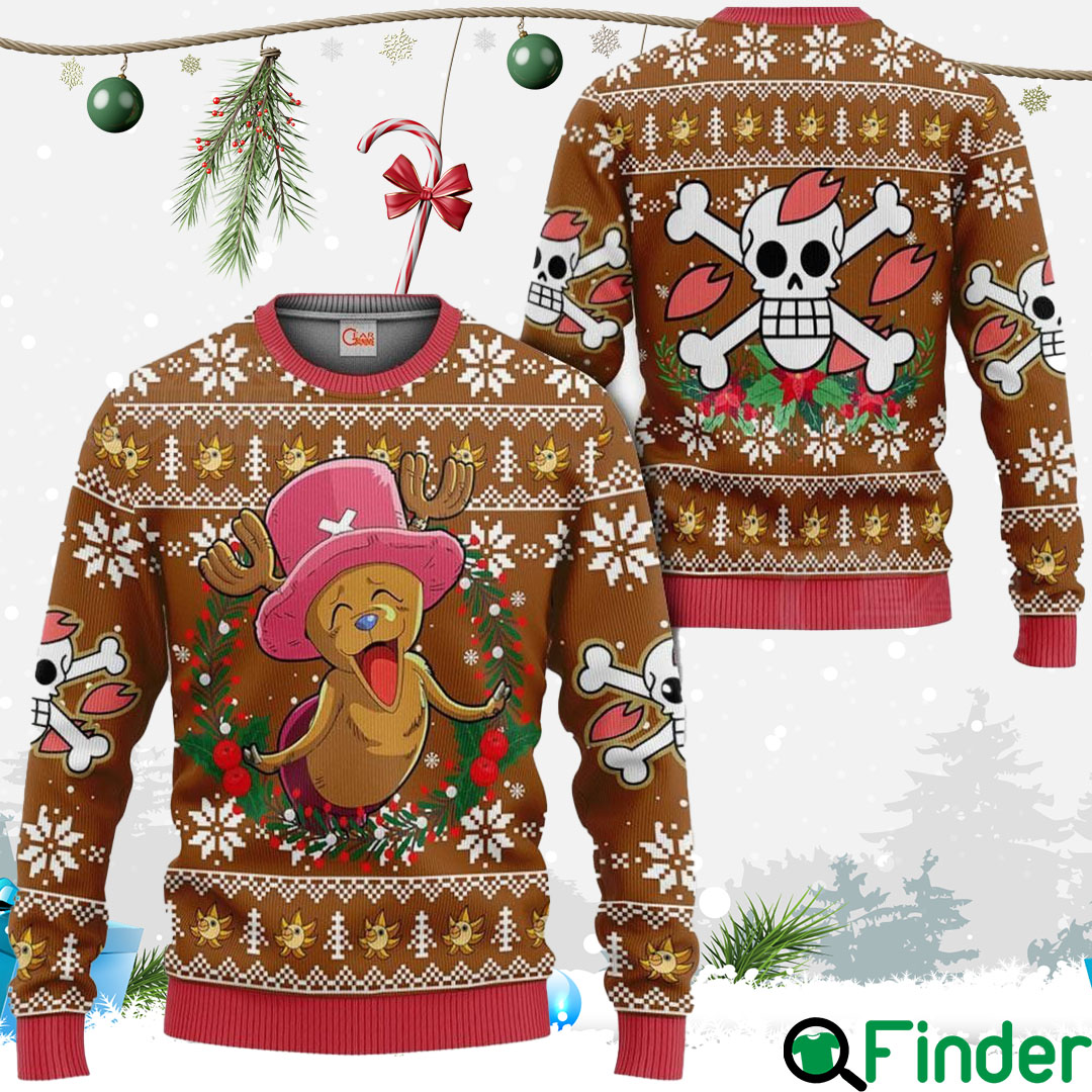 Happy Chopper Ugly Christmas Sweater One Piece Anime Xmas Gift Happy Chopper Ugly Christmas Sweater One Piece Anime Xmas Gift