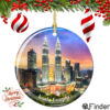 Kuala Lumpur Christmas Ornament Porcelain Double Sided