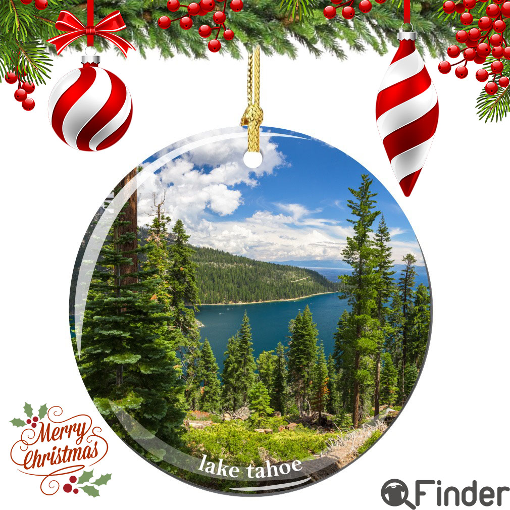 Lake Tahoe Christmas Ornament Porcelain Lake Tahoe Christmas Ornament Porcelain