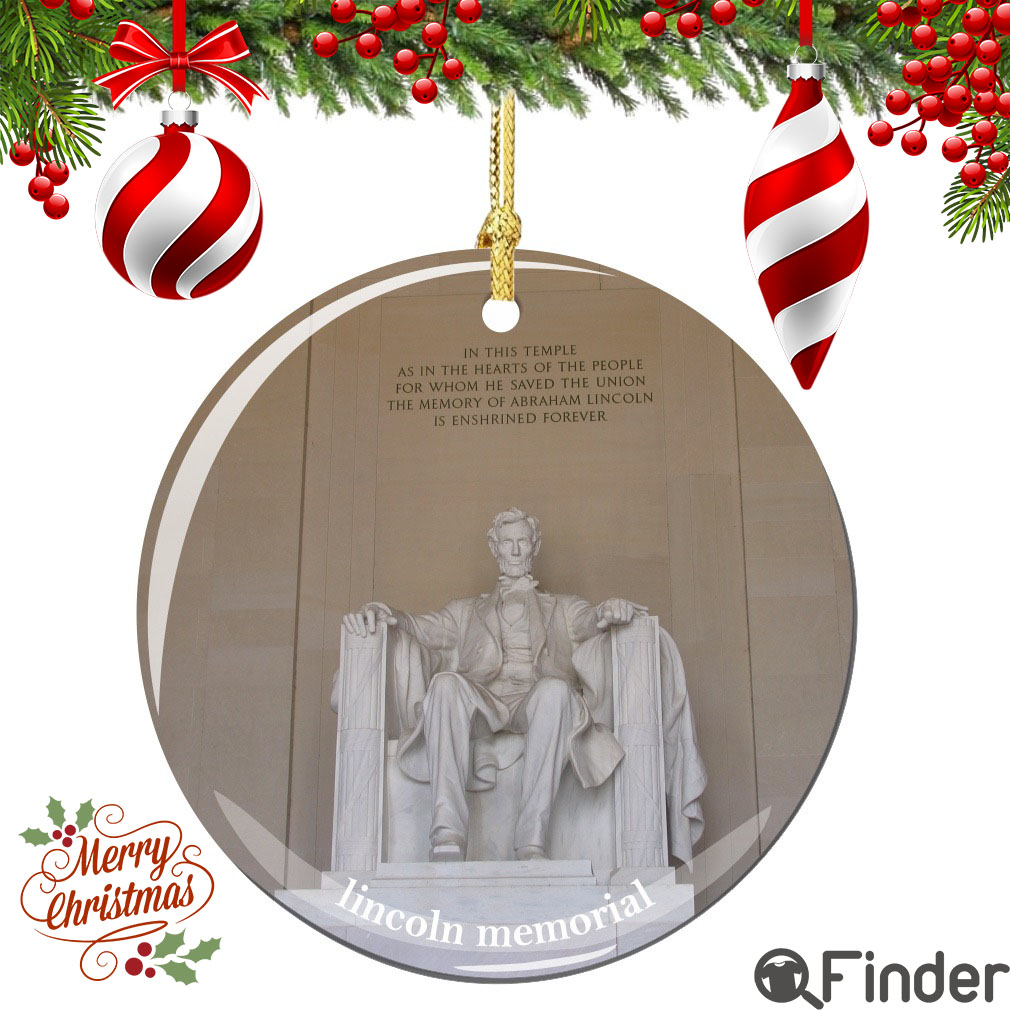Lincoln Memorial Christmas Ornament Porcelain Lincoln Memorial Christmas Ornament Porcelain