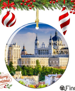 Madrid Spain Christmas Ornament Porcelain