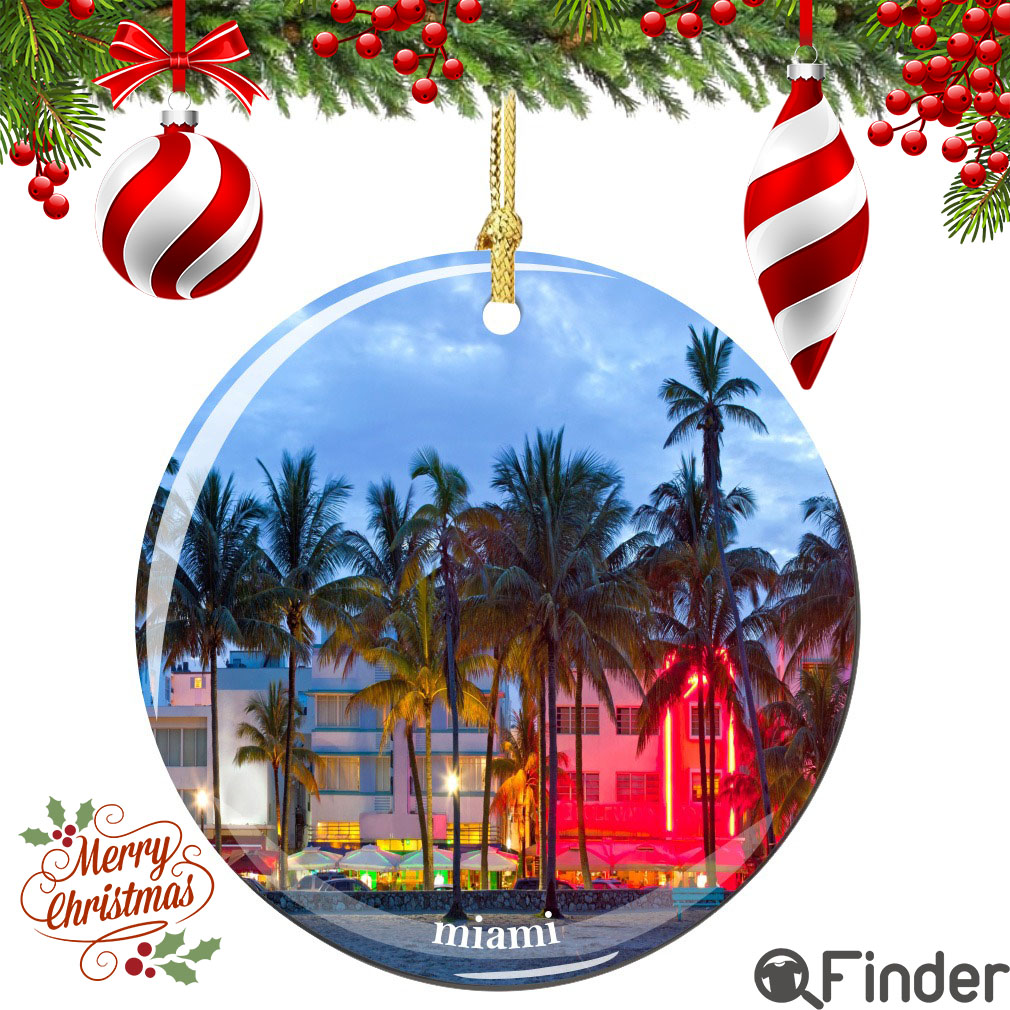 Miami Porcelain Christmas Ornament Miami Porcelain Christmas Ornament