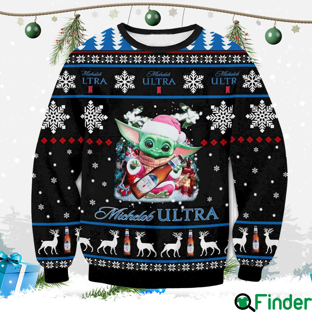 Michelob Ultra Yoda Xmas Ugly Christmas Sweater Michelob Ultra Yoda Xmas Ugly Christmas Sweater