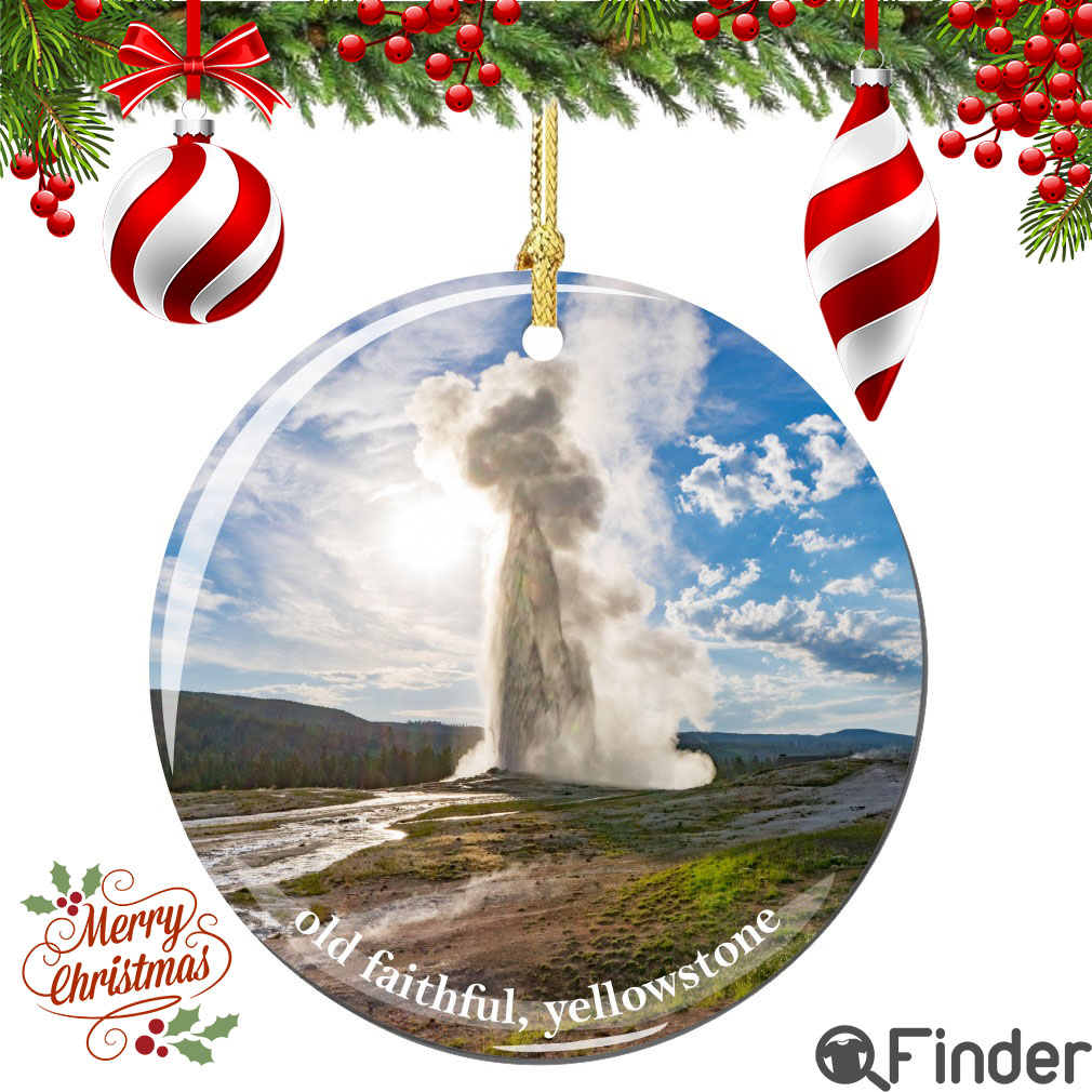 Old Faithful Yellowstone Christmas Ornament Porcelain Old Faithful Yellowstone Christmas Ornament Porcelain