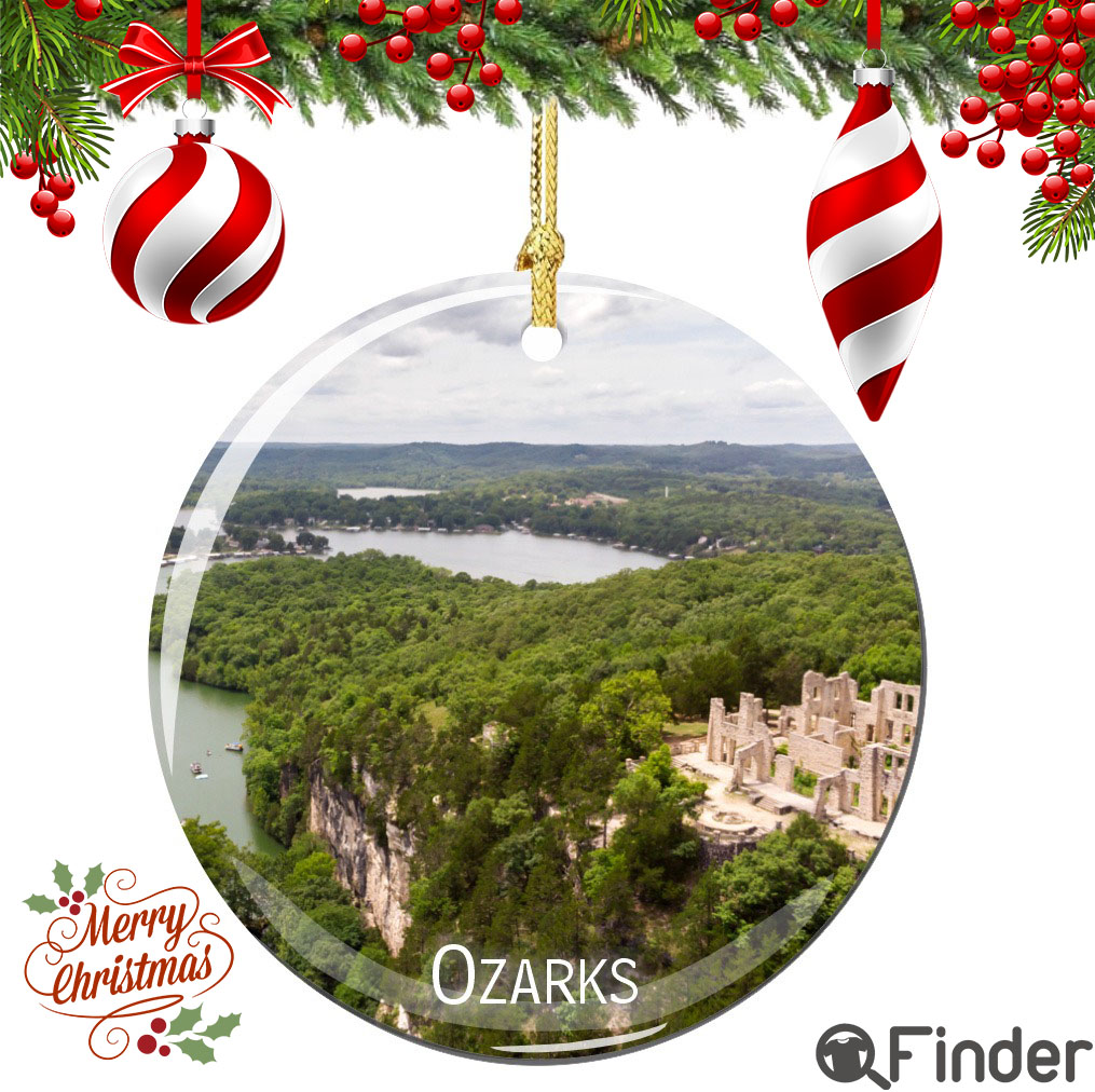 Ozarks Christmas Ornament Porcelain Double Sided Ozarks Christmas Ornament Porcelain Double Sided