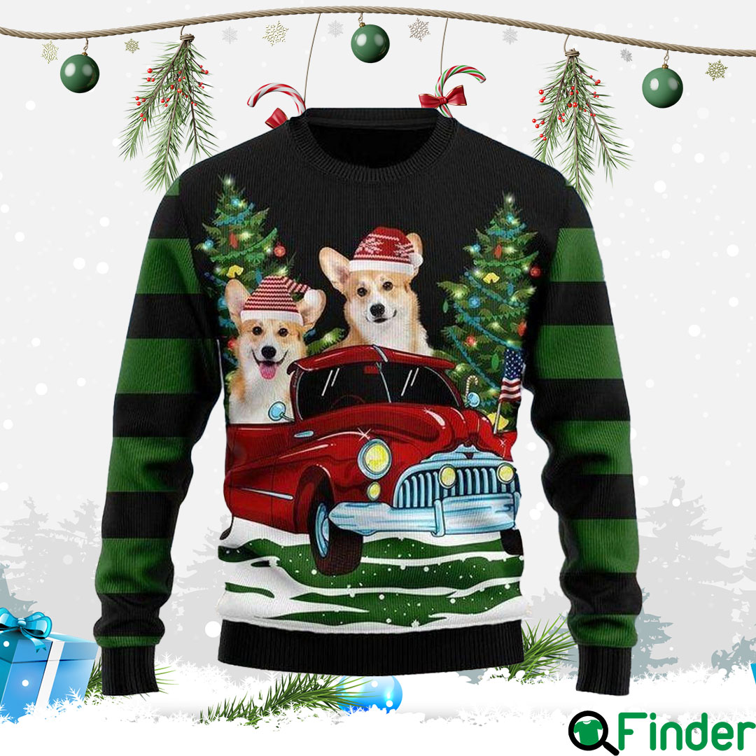Pembroke Welsh Corgi Dog Xmas Ugly Christmas Sweater Pembroke Welsh Corgi Dog Xmas Ugly Christmas Sweater