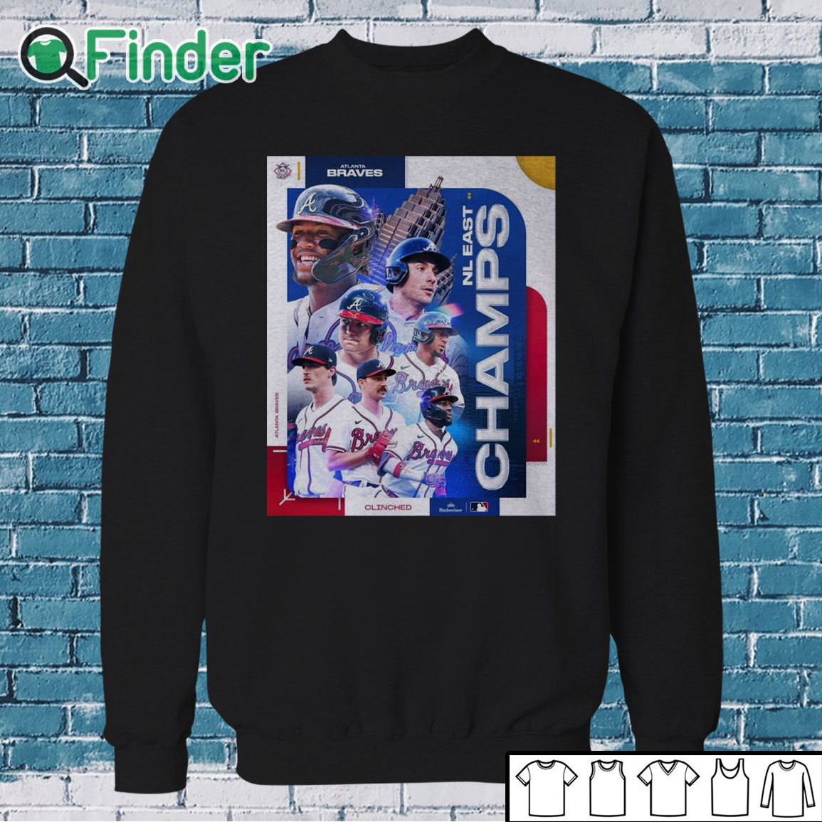 Sweatshirt Atlanta Braves NL East Division Champions 2023 Postseason Clinched Shirt Sweatshirt Atlanta Braves NL East Division Champions 2023 Postseason Clinched Shirt