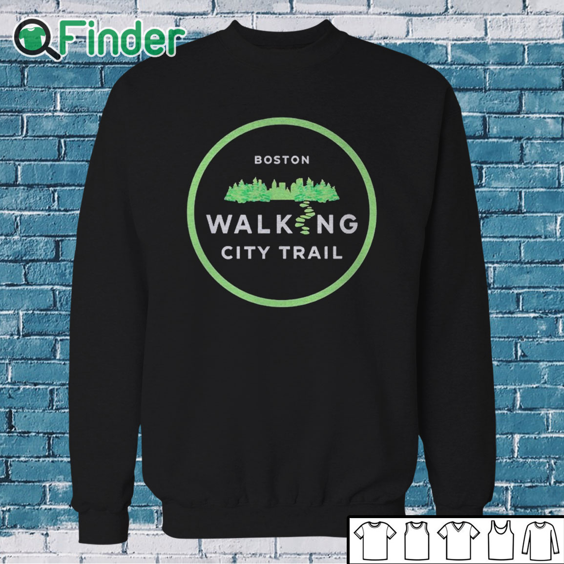 Sweatshirt Boston Walking City Trail Shirt Sweatshirt Boston Walking City Trail Shirt