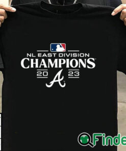 T shirt black Atlanta Braves 2023 NL East Division Champions Logo Shirt