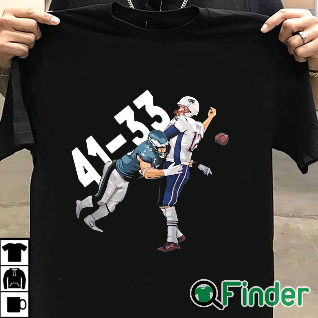 T shirt black Tom Brady Philadelphia Eagles 41 New England Patriots 33 Shirt T shirt black Tom Brady Philadelphia Eagles 41 New England Patriots 33 Shirt