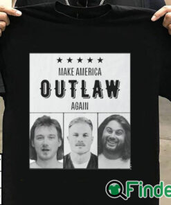 T shirt black Zach Bryan Mugshot Make America Outlaw Again shirt