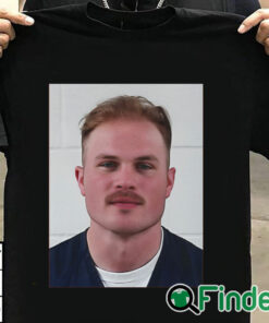 T shirt black Zach Bryan Mugshot Shirt