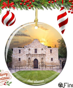 The Alamo Christmas Ornament Porcelain