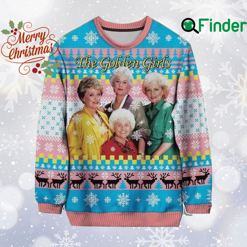 The Golden Girls Ugly Xmas Sweater, Golden Girls All Over Print Sweatshirt, Golden Girls TV Show Ugly Sweater The Golden Girls Ugly Xmas Sweater, Golden Girls All Over Print Sweatshirt, Golden Girls TV Show Ugly Sweater