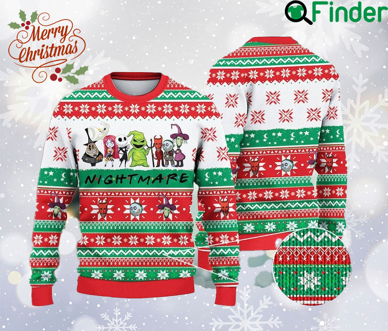 The Nightmare Before Christmas Ugly Sweater, Jack Skel lington All Over Print Sweatshirt, Horror Movie Characters Sweater, Christmas Gift The Nightmare Before Christmas Ugly Sweater, Jack Skel lington All Over Print Sweatshirt, Horror Movie Characters Sweater, Christmas Gift