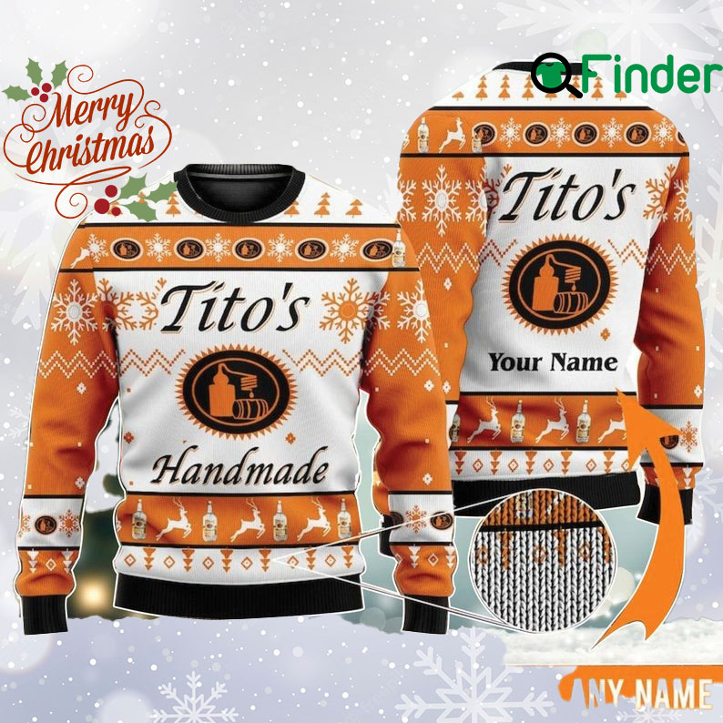 Tito's Handmade Ugly Christmas Sweater, Vodka Winter Xmas Sweatshirts, Vodka Logo All Over Printed Sweater, Gift For Him, Christmas Gifts Tito's Handmade Ugly Christmas Sweater, Vodka Winter Xmas Sweatshirts, Vodka Logo All Over Printed Sweater, Gift For Him, Christmas Gifts