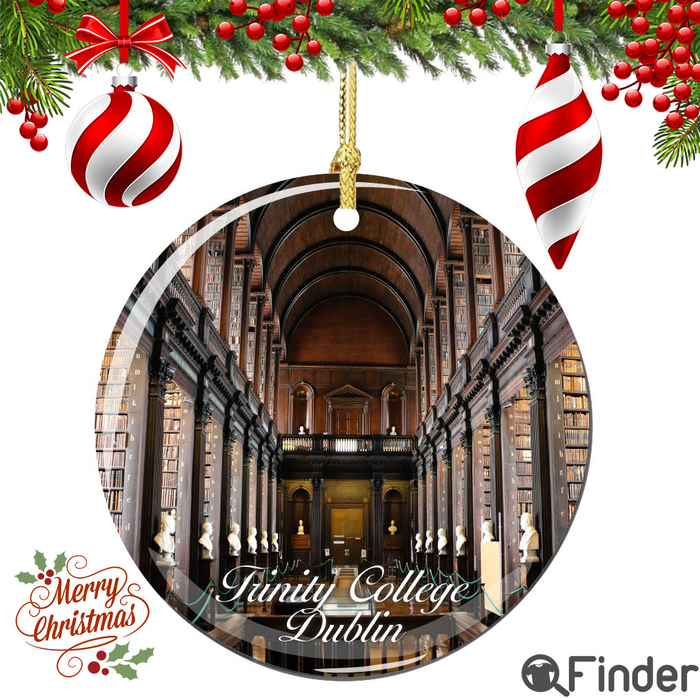 Trinity College Library Dublin Christmas Ornament Porcelain Trinity College Library Dublin Christmas Ornament Porcelain