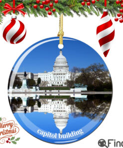 US Capitol Building Porcelain Christmas Ornament