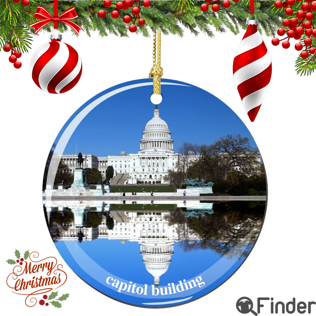 US Capitol Building Porcelain Christmas Ornament US Capitol Building Porcelain Christmas Ornament